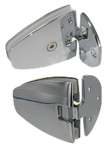 indexed hinge venus wall/gl th.6 x2 chrome brass