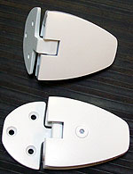 indexed hinge venus wall/gl th.6 x2 white brass