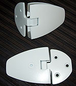 indexed hinge venus wall/gl th.8 x2 white brass