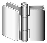 hinges  queen gl/gl.180 offset   polished stainless steel