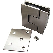 hinge A.S. wall/glass outside 316L   brushed stainless steel