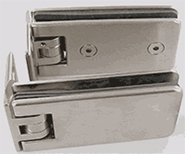 self-closing hinge wall/gl  adjustable x2  brushed nickel finish brass