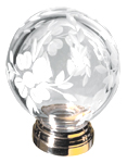 banister ball, four-hinged leaf clover, crystal (on request)