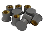 countersunk head cap nuts, alum. grey