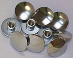 buttons, round head dia. 20 mm, chromed brass