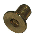 screws M6, 90 countersunk, length 10 mm, polished brass