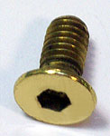 screws M6 , 90 countersunk, length 12 mm, polished brass