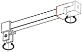 Aussteifungselement A.S. quadratisch einstellbar 19x19x1.60m Edelstahl poliert