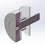 fixing adslide expander round dia.25 brushed stainless  steel