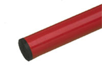 tube outer dia. 25 mm, 1.2mm thick, red steel x 3 m