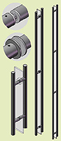 Doppelgriffstange, Edelstahl 25; 1951-2950