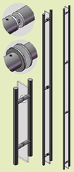 Double handle stainless steel 25; 1000 mm (standard)