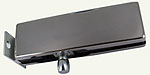 side jamb fixed transom patch with pivot, SEVAX range, polished stainless steel