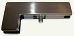 clip transom / fixed side panel hinge (hinge side). SEVAX range, brushed stainless steel