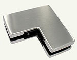 transom / fixed side panel 90 hinge, SEVAX range, brushed stainless steel