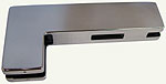 transom / fixed side panel strike patch. SEVAX range, polished stainless steel