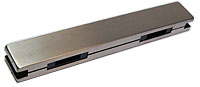 double transom panel strike for rectangular angle lock bolt, SEVAX range,  brushed stainless steel