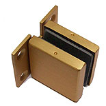 hinge, with wall plate wall/glass, ELITE range, brushed golded