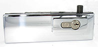 lock, high security corner, various key numbers, with cylinder protection. ELITE range, chromed