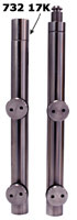 INOVAGLAS hinges, upper and lower hinges brushed stainless steel A.S.