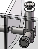 Schliesskasten Adlock G/G/G 90 3 Befestigungspunkt 76 mm, mit 73251Y Edelstahl Gebrstet