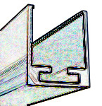 profil in U  A.S. 25x30x6000   naturfarbene eloxierte Leichtmetallegierung