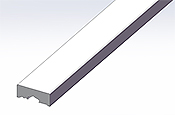 Schwellenleiste capsi 14x5x1700 nicht gebohrt   Verchromt glnzend