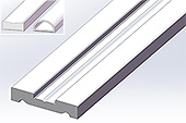 flat profil section clip-in-door 25x5x2800 not drilled   raw