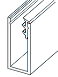 profil feuillure U adslide alu verre 8mm x2m   anodis inox bross