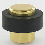 doorstop period metal, H: 24 mm, dia. 28 mm, polished varnished brass