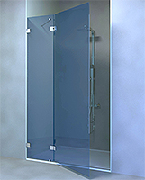 kit shower screen capsi niche 1 fixed WG 1 door GG180 45deg stiffener anodised aluminium BSS effect