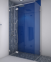 kit shower screen capsi angle 1 fixed 1 GG180 1 lateral parallel stiffener anodised aluminium BSS effect