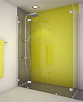 kit shower screen capsi angle 1fixed 1GG180 1 fixed 1lateral  anodised aluminium BSS effect