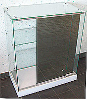 Verkaufsvitrine, 800 x 430 x 950 mm, auf Rollen