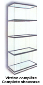 vitrine "CAP VITRIN'" - Fond, cts, portes en verre tremp de 4 mm