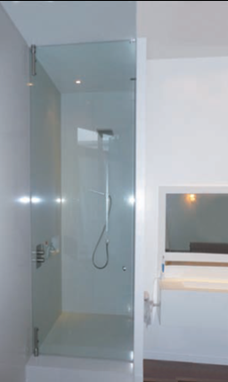 Cabine de douche verre pivotant